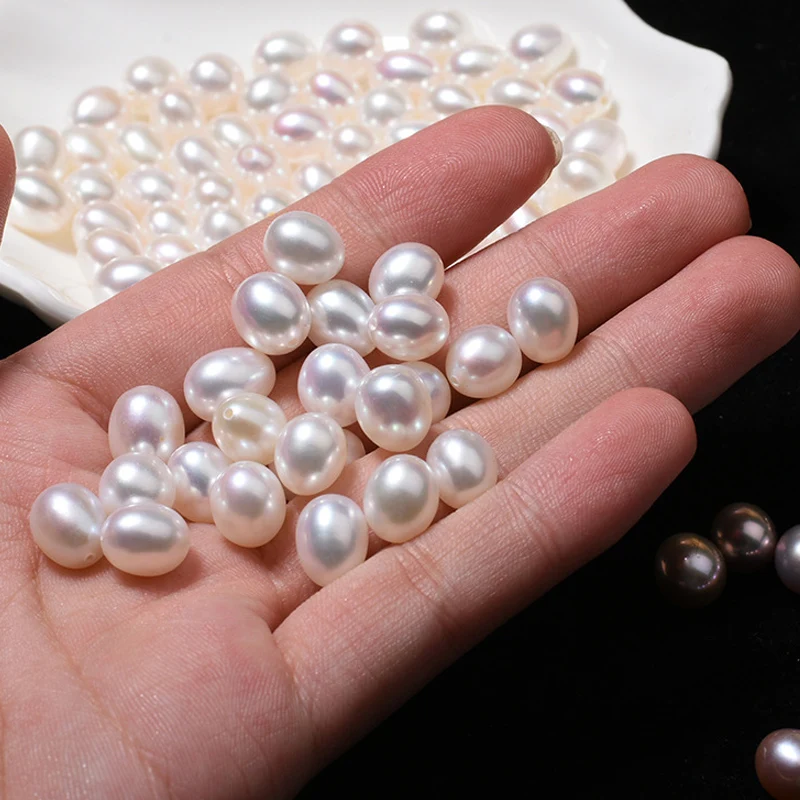 Ize drop pearls 3a quality white pink purple natural freshwater pearl loose rice pearls thumb200