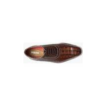 Stacy Adams Riccardi Plain Toe Oxford Shoes Animal Print Cognac 25575-221 image 5