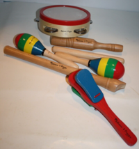 Child Percussion Rhythm Instruments Lot Music Educational 7 PC. Recorder... - €20,54 EUR