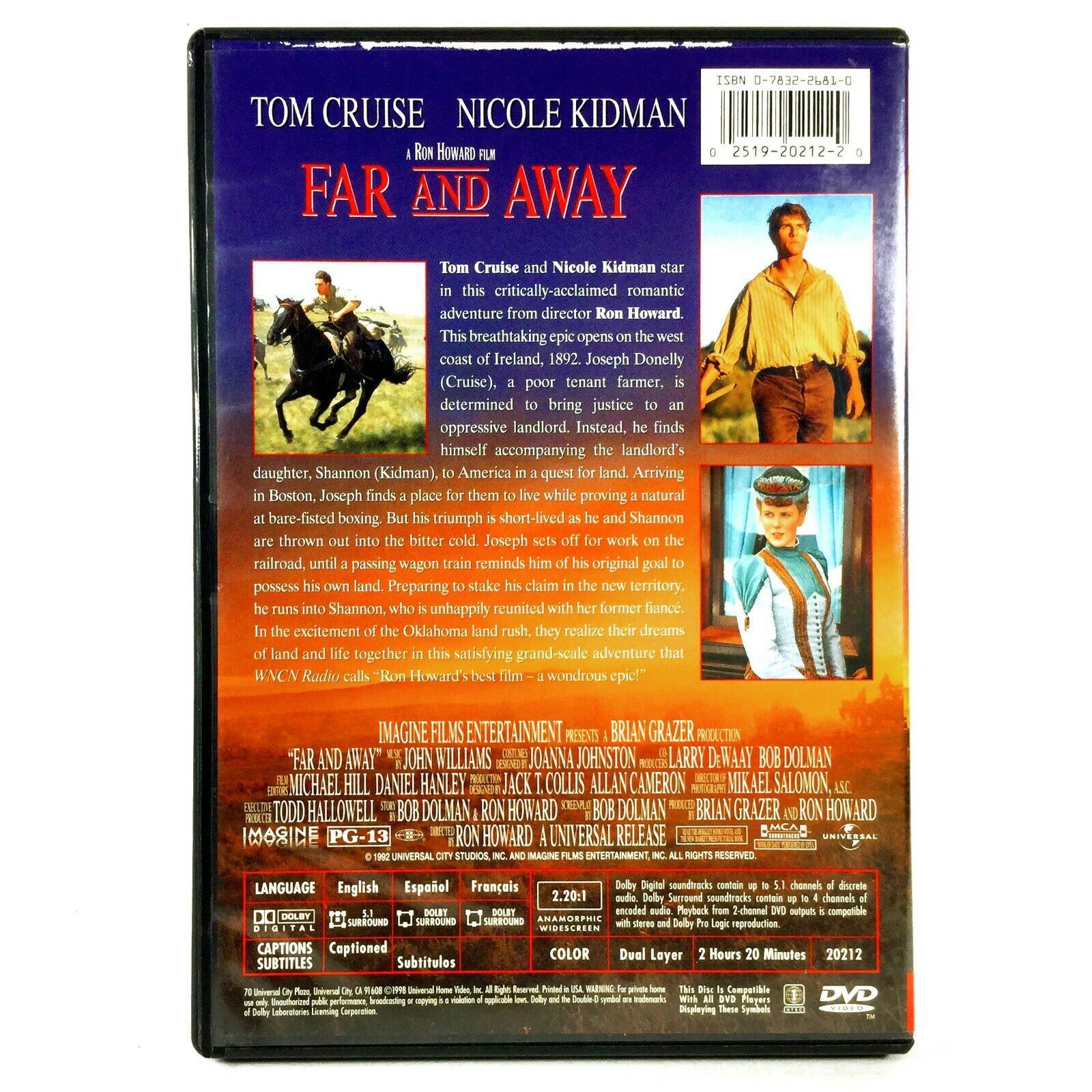 Far and Away (DVD, 1992, Widescreen) Tom Cruise Nicole Kidman - DVDs ...