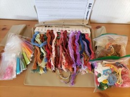 Embroidery Floss Lot Lo Ran Thread Organizer Binder Cards Plus Loose Rem... - $44.08