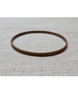 Gold Tone/Brown Slip On Bangle Bracelet 2 5/8&#39;&#39; Ridge Finish Rope Design... - $185.54 MXN