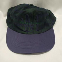 Vintage 90s Walt Disney World Adjustable Mickey Mouse Blackwatch Plaid H... - $10.88