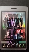 KINGSFOIL / SAYWECANFLY - ORIGINAL 2014 BRAVE LOVE TOUR LAMINATE BACKSTA... - £43.80 GBP