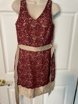 The Limited Gold Red Lace Dress Size 8 - £13.33 GBP