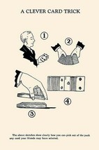 A Clever Card Trick by Harry Houdini - Art Print - £17.32 GBP+
