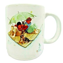Norman Rockwell Coffee Tea Mug Fisherman&#39;s Paradise Collector Fishing Th... - $239.79 MXN