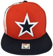 Dallas Texas Star &amp; Stripes USA Flag Cotton Snapback Baseball Cap (Red) - £11.70 GBP