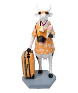 Cow Parade Mile High Traveler Vacation Cow With Luggage Collector&#39;s Figu... - $77.17 CAD