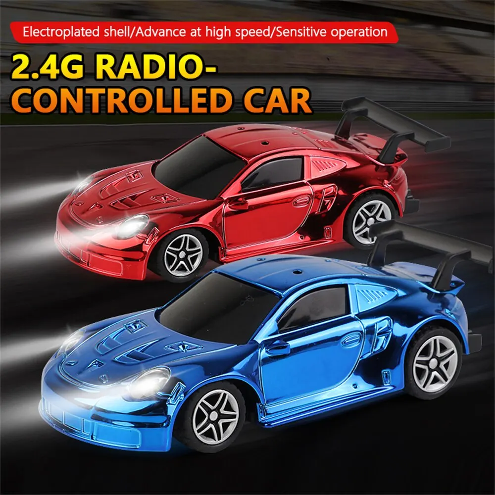 RC Racing Car Mini Car 2.4g 1:43 Light Gold-plated Pocket Racing Simulation Car - £21.57 GBP+