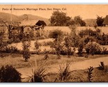 Ramonas Marriage Place Garden Patio San Diego CA UNP Sepia DB Postcard C20 - $2.92
