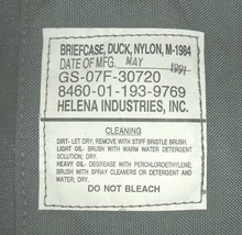 USN US Navy nylon duck briefcase Helena Industries 1991 UNISSUED - £31.85 GBP