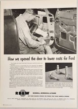 1954 Print Ad RB&amp;W Spin-Lock Screws Ford Assembly Line Worker Port Chest... - $19.51