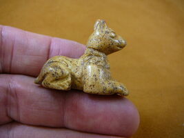 (Y-DOG-LD-578) TAN Jasper Egyptian GOD ANUBIS gemstone carving figurine ... - $284.81 MXN