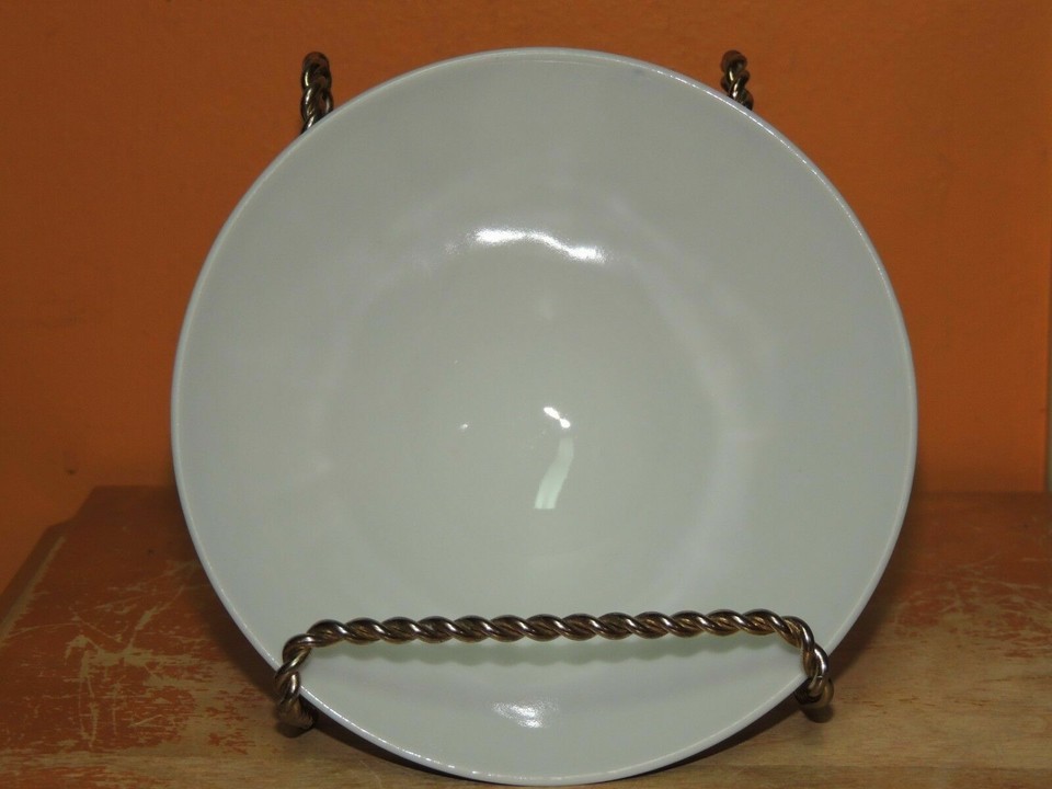Porcelain Bowl 4.5" White w Cobalt dark Blue boys chasing butterflies Japanese Item image 6