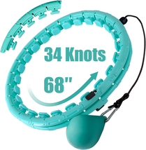 34 Knots Weighted Workout Hoop plus Size, Smart Waist Exercise Ring for ... - $58.06