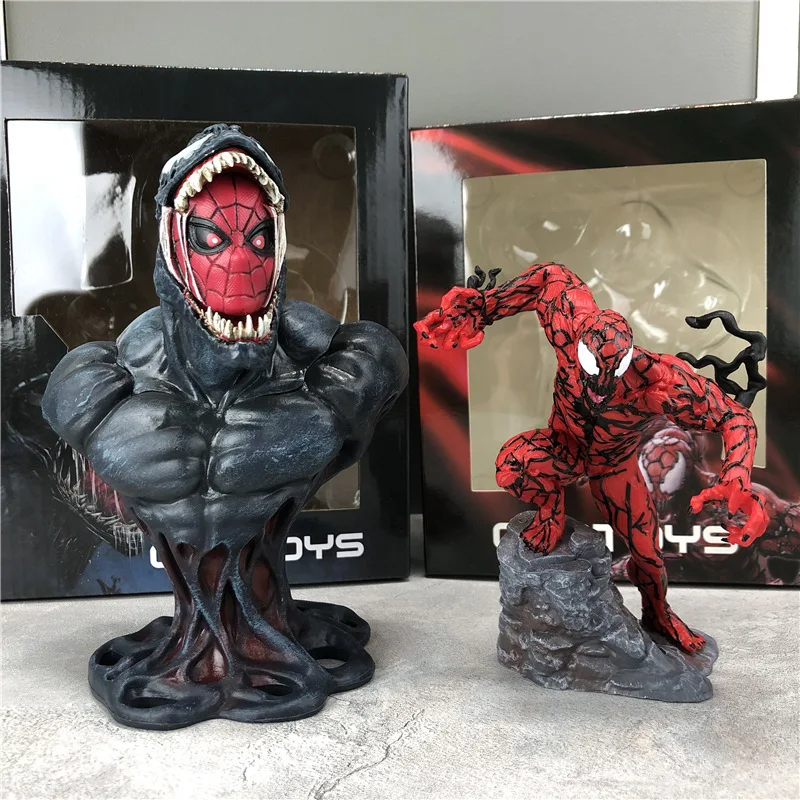 Marvel Figure Venom Spider Man Bust Fit Monster Figure Slaughter Figurines Doll - £22.63 GBP+