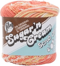 Lily Sugar&#39;n Cream Yarn - Scrub Off-Papaya - £39.80 GBP