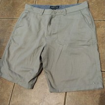 O&#39;Neill Shorts Men&#39;s Size 34 Flat Front Bermuda Brown Casual Shorts Logo - £22.70 GBP
