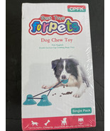 NIB CPFK Dog Chew Double Suction Cup Teething Rope Dispensing Ball Squea... - €5,87 EUR