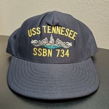 Vintage Uss Tennesee Ssbn 734 Snapback Navy Hat Submarine Usa * Rare Misprint - $49.45