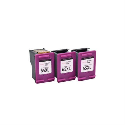 Primary image for Compatible with HP 65XL Tri-Color - 3x Refills + 1x Prinhead - PREMIUM ink Compa