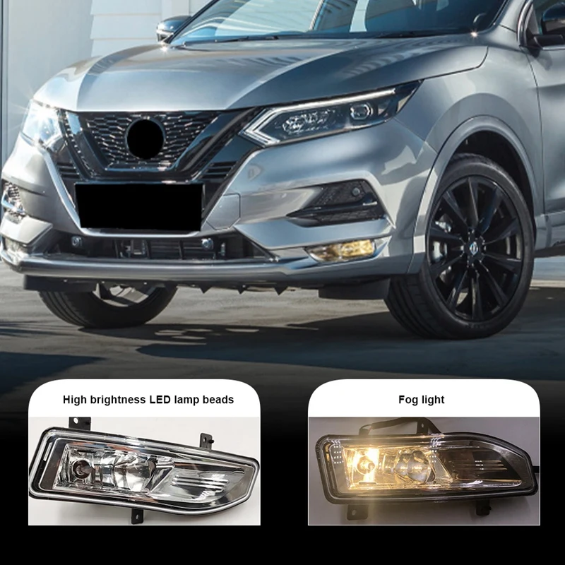 Fits-Nissan Qashqai 2018-2020 Front Fog Light Lamp Left&amp;Right With Bulb ... - £99.98 GBP