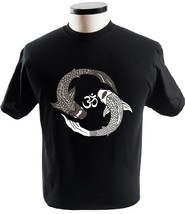 Buddhism T Shirt Om Spiritual Symbol Exotic Gold Fishes Religion T-Shirts - £13.40 GBP+