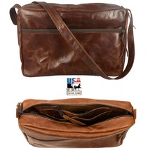 LARGE &quot;PARKWAY&quot; LEATHER ADJUSTABLE SHOULDER BAG &amp; HAND PURSE ✯ Handmade ... - £125.68 GBP