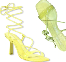 NWOB $110 Antonio Melani Barden Ankle Tie Sandal Chartreuse Size 8.5 - $36.42