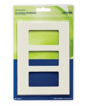 Screwless Rocker Wallplate 3-Gang Polycarbonate Light Almond - Leviton 8... - €0,84 EUR