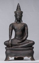 Ancien Thai Style Ayutthaya Assis Enlightenment Statue de Bouddha - 66cm/26 &quot; - £1,992.12 GBP