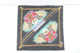 Vintage 90s Faded Harley Davidson Motorcycles Eagle Spell Out Bandana USA Black - £62.18 GBP