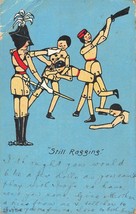 STILL RAGGING-TOY SOLDIERS DOLLS FIGHTING~1903 POSTCARD - $9.76