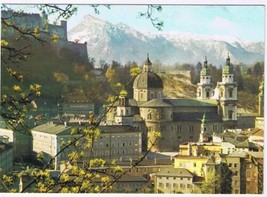 Austria Postcard Salzburg Festspielstadt Cathedral Fortress Untersberg - $3.95