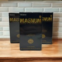 3x Trojan Condom Magnum LARGE SIZE Lubricated 12 Ct Condoms EACH EXP 2025 - £15.54 GBP