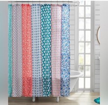 NWT The Pioneer Woman Ditsy Patchwork Cotton-Rich Shower Curtain, 72&quot;x72&quot; - £22.31 GBP