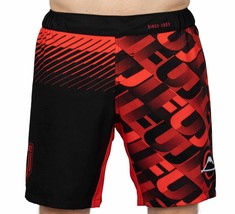 Fuji MMA BJJ Mens No Gi Mtach Grappling Competition Fight Shorts - Red - £39.50 GBP