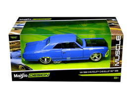 1966 Chevrolet Chevelle SS 396 Blue with Black Hood &quot;Classic Muscle&quot; 1/24 Diecas - $47.81