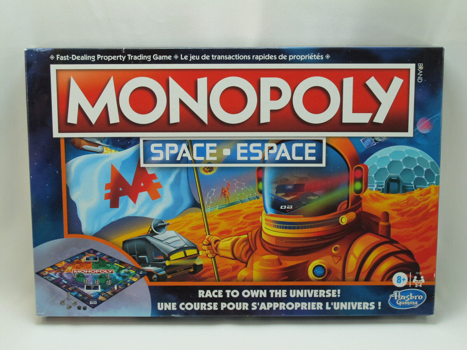 Primary image for Monopoly Space Edition 2021 Board Game Hasbro New Open Box Bilingual Damaged