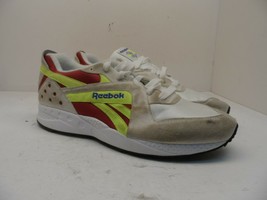 Reebok Men&#39;s Pyro Running Casual Shoes DV7295 White/Meteor Red/Neon Yellow 13M - £26.76 GBP