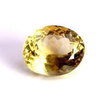 7.2Ct Natural Yellow Citrine (Sunella) Oval Cut Gemstone - £25.03 GBP