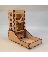 Raven Dice Tower and Tray Yellow Acrylic Window COMPACT DESIGN Laser Cut... - $29.69