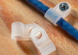 3/16&quot; Cable R Clamps Clear Nylon Screw Down for Networks Wires Cat 5 5e ... - $18.11