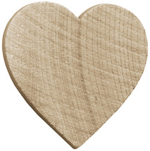 Natural Unfinished Wood Hearties Shape Heart 1.5 Inches - £14.69 GBP