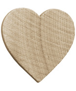 Natural Unfinished Wood Hearties Shape Heart 1.5 Inches - $19.29