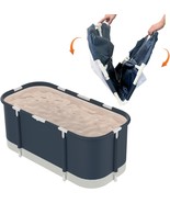 Portable Bathtub For Shower Stall, Large 47 Inch Foldable Soaking Bathin... - $77.99