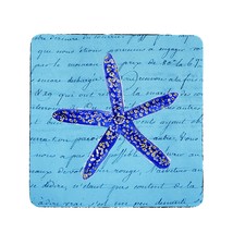 Betsy Drake Blue Starfish Coaster Set of 4 - £27.68 GBP