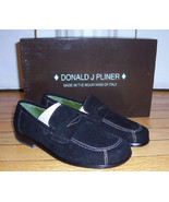 NIB Donald J Pliner "Urb" Black Suede Loafers Slip On Italy Sz 5 w/Dustbag $174 - $79.20