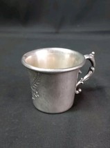 Antique Silverplate Cup Imperial Quadruple Plate With Floral Design Flowers - $9.49